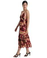 Dkny Women's Printed Chiffon Midi Dress