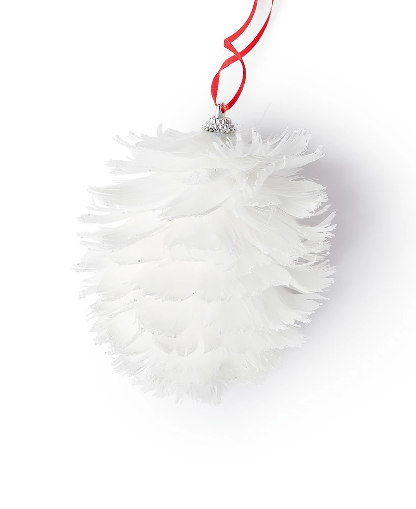 Holiday Lane Northern Lights White Feather Ornament, Created for Macy's