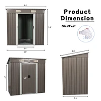 6FT X 4FT Outdoor Metal Storage Shed