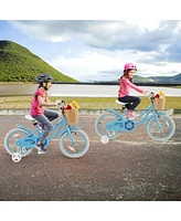 Costway 18" Kid's Bike with Training Wheels Adjustable Handlebar Seat Handbrake