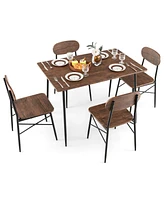 5-Piece Dining Table Set for 4 Modern Kitchen Dining Room Furniture Set