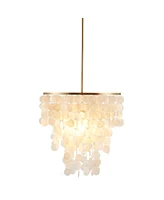 Streamdale Furniture Isla Layered Capiz Chandelier