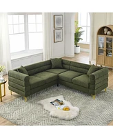 Streamdale Furniture 81.5" Oversized L-Shaped Sectional Sofa Cover - 5-Seater