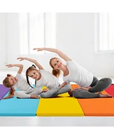 Costway 5-Panel Folding Gymnastics Thick Mat 6.6' x 2.5' Tumbling Mat for Kids