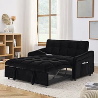 Streamdale Furniture Loveseat with Pull-out Bed, Adjustable Back & Pocket Arms