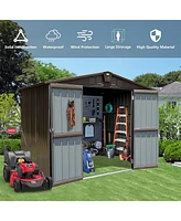 Metal Outdoor Storage Shed 8.2' x 6.2' with Double Doors
