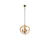 Simplie Fun Rope Globe Chandelier with Adjustable Chain