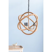 Streamdale Furniture Rope Globe Chandelier with Adjustable Chain