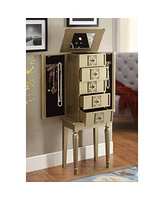 Streamdale Furniture Tammy Jewelry Armoire In Gold