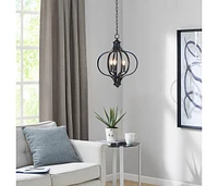 Streamdale Furniture Nava 3-Light Metal Chandelier With Adjustable Cha