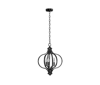 Streamdale Furniture Nava 3-Light Metal Chandelier With Adjustable Cha
