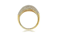 Suzy Levian Sterling Silver Cubic Zirconia Modern Pave Ring