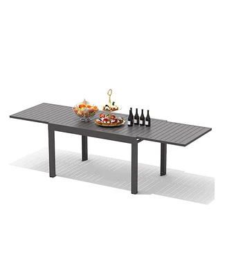 Streamdale Furniture Outdoor Expandable Metal Table for 6-8 People