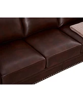 Streamdale Furniture Living Room Sofa With Storage Sofa 1+2+3 Sectional Burgundy Faux Leather