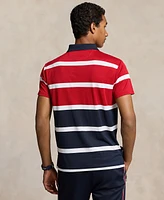 Polo Ralph Lauren Men's Team Usa Custom Slim-Fit Stretch Striped Mesh Shirt