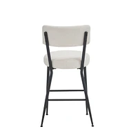 Modern teddy fabric bar stools - Stylish island seating