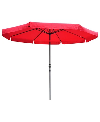 Yescom 10Ft 8 Rib Outdoor Patio Umbrella Market Valance Crank Tilt Garden Backyard
