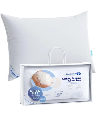 Continental Bedding Siberian Luxury Down Pillows Queen Size Pack of 1