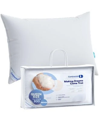 Continental Bedding Siberian Luxury Down Pillows Pack Of 1 800 Fp Medium