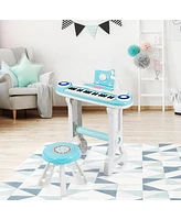 Costway 37-Key Kids Piano Keyboard Playset Electronic Organ Light