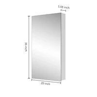 20x36 Single-Door Medicine Cabinet with Mirror