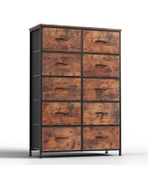 Streamdale Furniture Dresser For Bedroom Storage Drawers, Fabric Storage Tower With 12 Drawers Sturdy Metal Frame