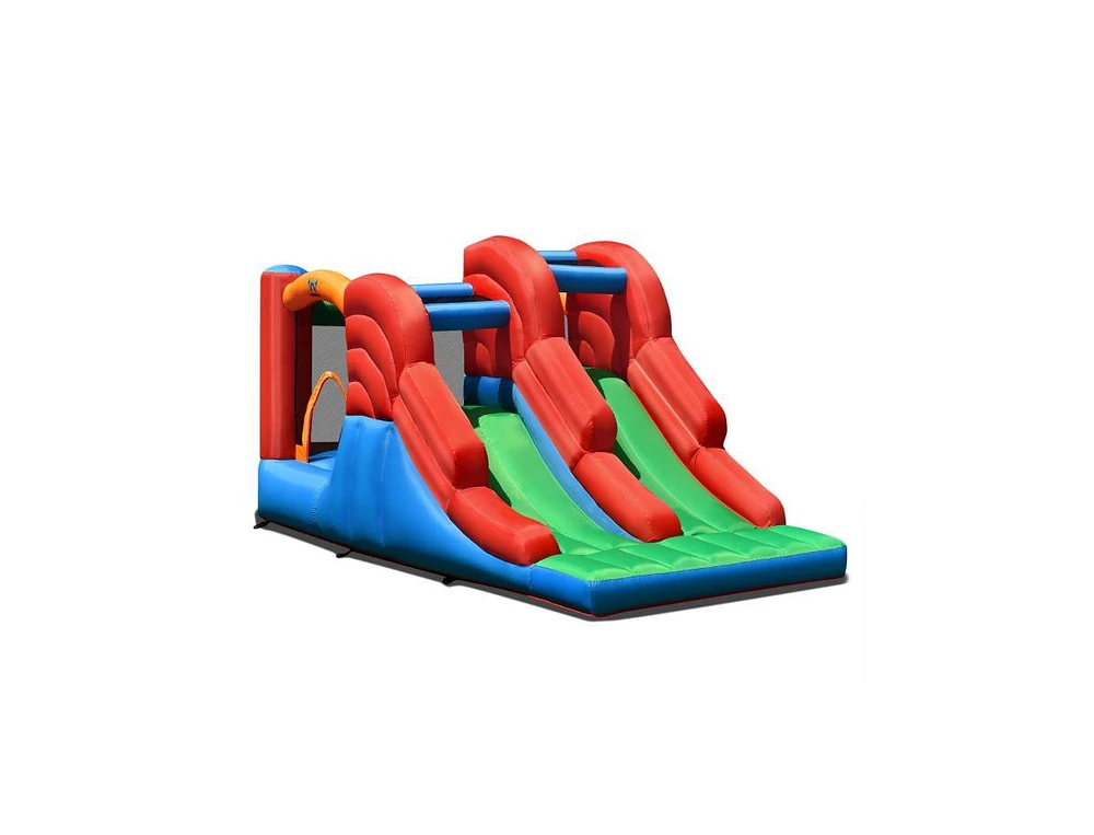 Slickblue 3-in-1 Dual Slides Jumping Castle Bouncer without Blower