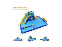 Slickblue 6-in-1 Inflatable Water Slide Jumping House without Blower