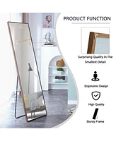 Streamdale Furniture Full-length Wood Frame Mirror, Floor/Wall Mount 63"x19"