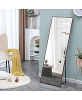 Streamdale Furniture Full-length Wood Frame Mirror, Floor/Wall Mount 63"x19"