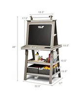 Slickblue 3-in-1 Double-Sided Storage Art Easel