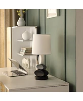 Streamdale Furniture 19" In Coastal Como Modern Stacked Tablets Metal Table Lamp