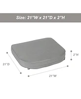 Aoodor Outdoor Chair Cushion W21''xD21''Soft and Fade-resistant Polyester, Invisible Zipper for Easy Cleaning, Two Sets of Ties High Adaptability