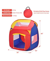Costway Portable Kid Baby Play House Indoor Outdoor Toy Tent Game Playhut With 100 Balls