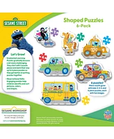 MasterPieces Puzzles MasterPieces Sesame Street Vehicles 6-Pack Mini Shaped Jigsaw Puzzles