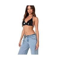 Edikted Women's Sabina Sequin Bralette