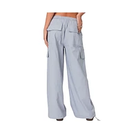 Edikted Women's Phoenix Linen Look Cargo Pants