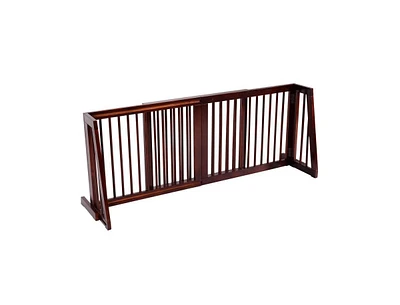 Slickblue Folding Adjustable Free Standing 3 Panel Wood Fence