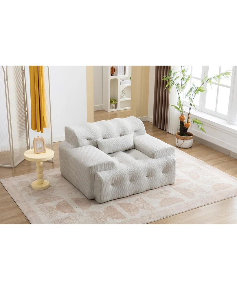 Simplie Fun Large Size 1 Seater Sofa, Pure Foam Comfy Sofa Couch, Modern Lounge Sofa For Living Room