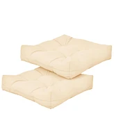 Costway 2PCS 21'' x 21'' Patio Chair Seat Cushion Pads Indoor/Outdoor