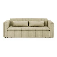 3-in-1 Pull-Out Sleeper Sofa with Rolled Arms