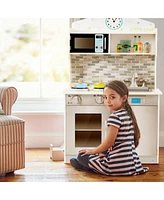 Sugift Kid's Wooden Pretend Cooking Play Kitchen Set