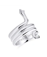 Bling Jewelry Garden Animal Pet Reptile Egyptian Stack Wrap Coil Serpent Snake Ring Band Women.925 Sterling Silver