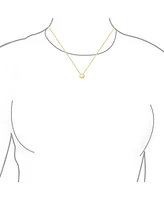 Bling Jewelry Minimalist World Peace Sign Pendant Necklace Gold Plated Sterling Silver