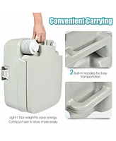 Gymax 5.3 Gallon 20L Portable Travel Toilet Camping Rv Indoor Outdoor Potty Commode