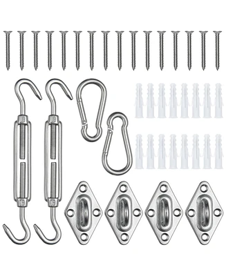 Yescom Rectangle Sun Shade Sail Hardware Kit 304 Anti-Rust Stainless Steel Turnbuckle