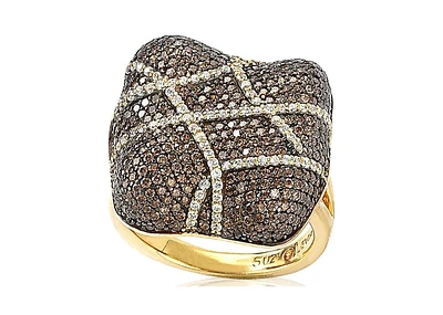 Suzy Levian New York Sterling Silver Cubic Zirconia Pave Wrapped Pillow Ring