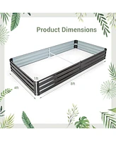 Large Outdoor Metal Planter Box for Vegetable Fruit Herb Flower