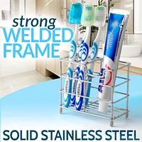 Stainless Steel Toothbrush Holders with 5 Colorful Toothbrush Cases Included