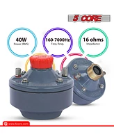 5 Core Compression Driver • 400W Peak Aluminium Tweeter Diaphragm • 16 Ohm Throat Twist Horn Speaker - Du 40W
